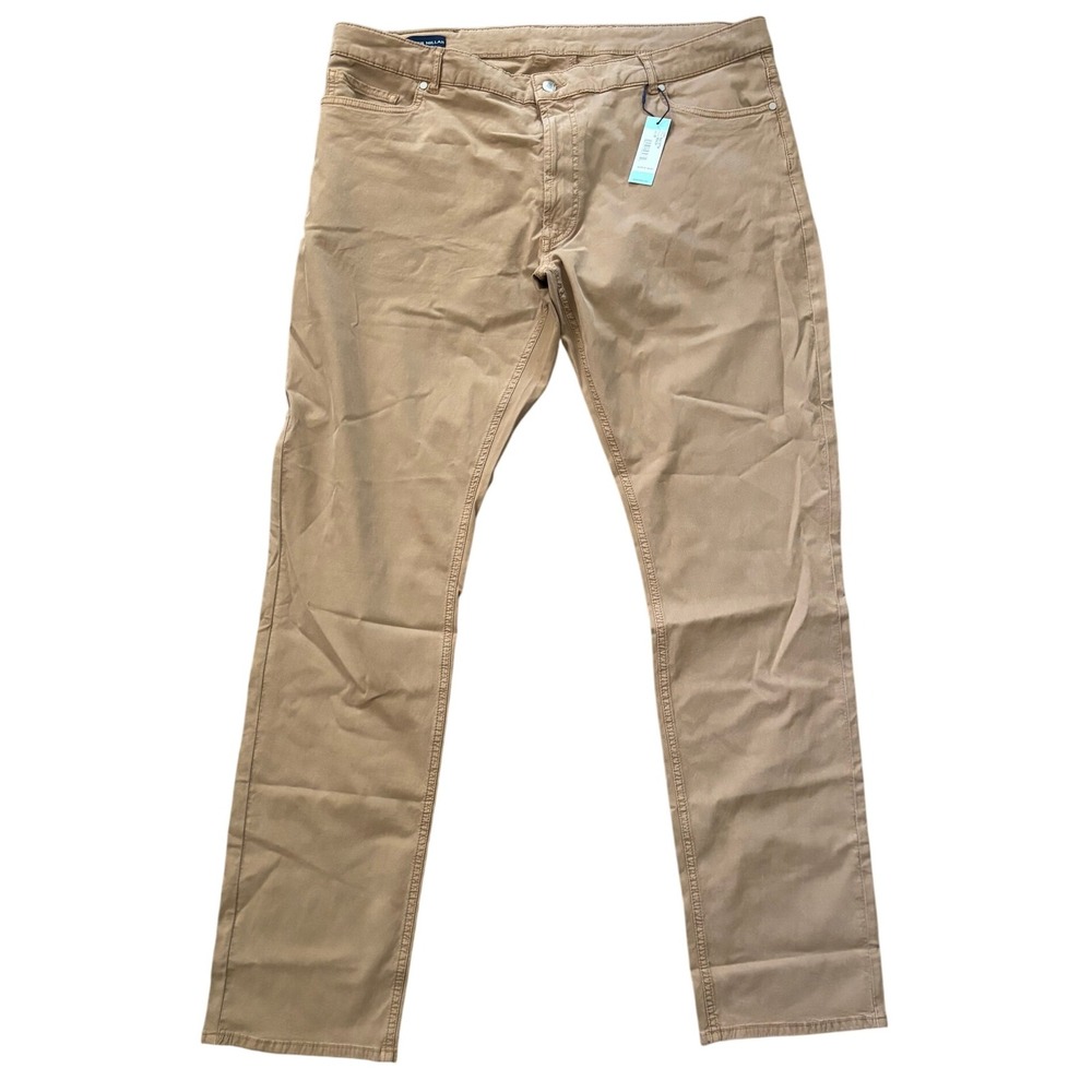 Peter Millar Wayfare Five Pocket Pant 40X36‎ Beach Tan Golf Casual Preppy Chino
